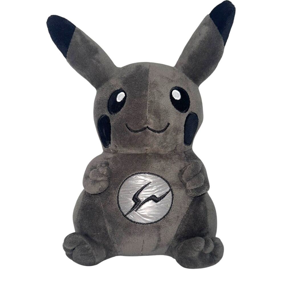Pokemon Pikachu Plush Black Gray Fragment Thunderbolt Project Style 9 Inch